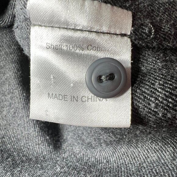 Shades of Grey by Micah Cohen Grey Long-Sleeve 2-Pocket Button-up SZ Large - Picture 4 of 5